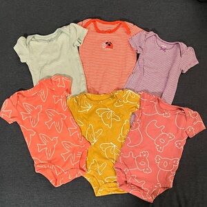 Set of 6 Carter’s Baby Bodysuits, 3M 🐞